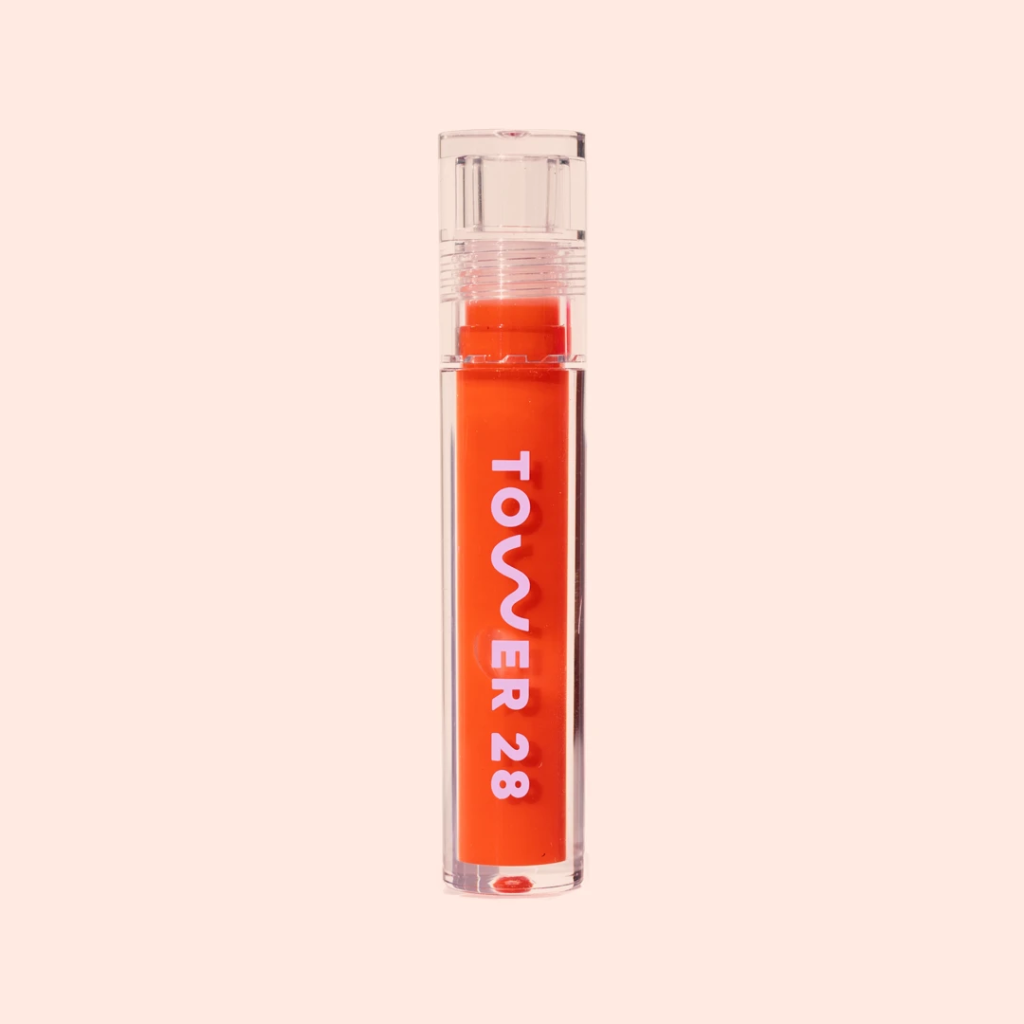 ShineOn Lip Jelly by Tower 28 Beauty - in shade Fire (a sheer orange gloss)